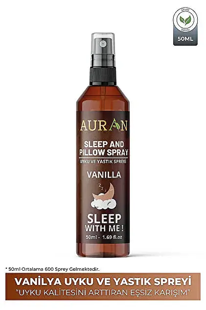 AURAN Vanilya Uyku Ve Yastık Spreyi Rahatlatıcı Uyku Ve Dinlenme Spreyi Sleep And Pıllow Spray 50ml - 1