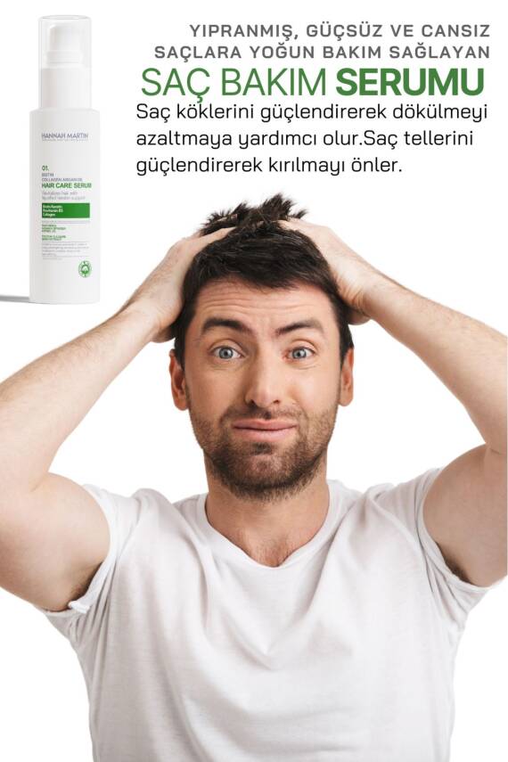 Biotin Keratin Ve Argan Yağı İçerikli Saç Dökülmesi ve Yıpranmış Saçlar için Saç Bakım Serumu - 3