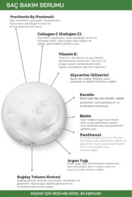 Biotin Keratin Ve Argan Yağı İçerikli Saç Dökülmesi ve Yıpranmış Saçlar için Saç Bakım Serumu - 5