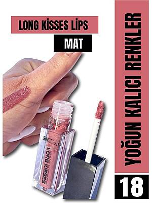 Cecile Kalıcı Mat Ruj - Cecile Long Kisses Lipgloss 18 Soft Maroon
