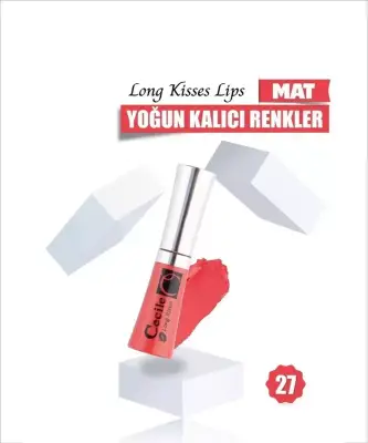 Cecile Long Kisses Lipgloss Kalıcı Mat Ruj 27 Pinky Red 
