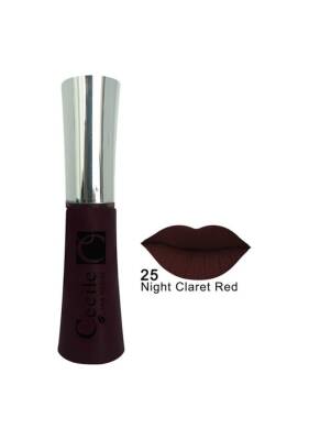 Cecile Long Kisses Lipgloss Likit Kalıcı Ruj No:25 Night Claret Red