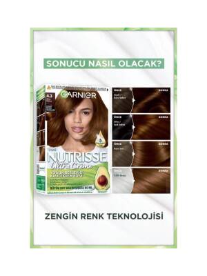 Garnier Nutrisse Yoğun Besleyici Kalıcı Krem Saç Boyası 4.3 Altın Kahve - 2