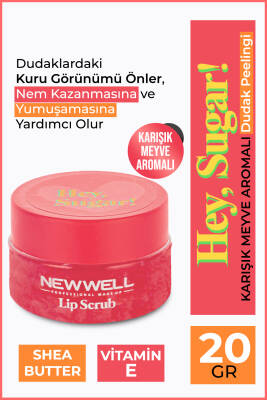 Hey Sugar! Karışık Meyve Aromalı Dudak Peelingi 20gr