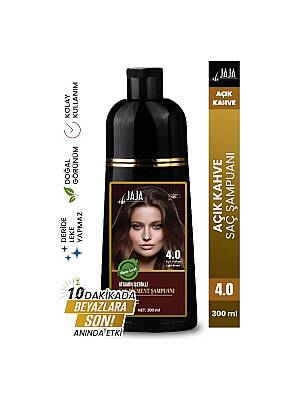 Jaja Açık kahve Vitamin Içerikli Saç Pigment Şampuanı Unisex 4.0 300 ml