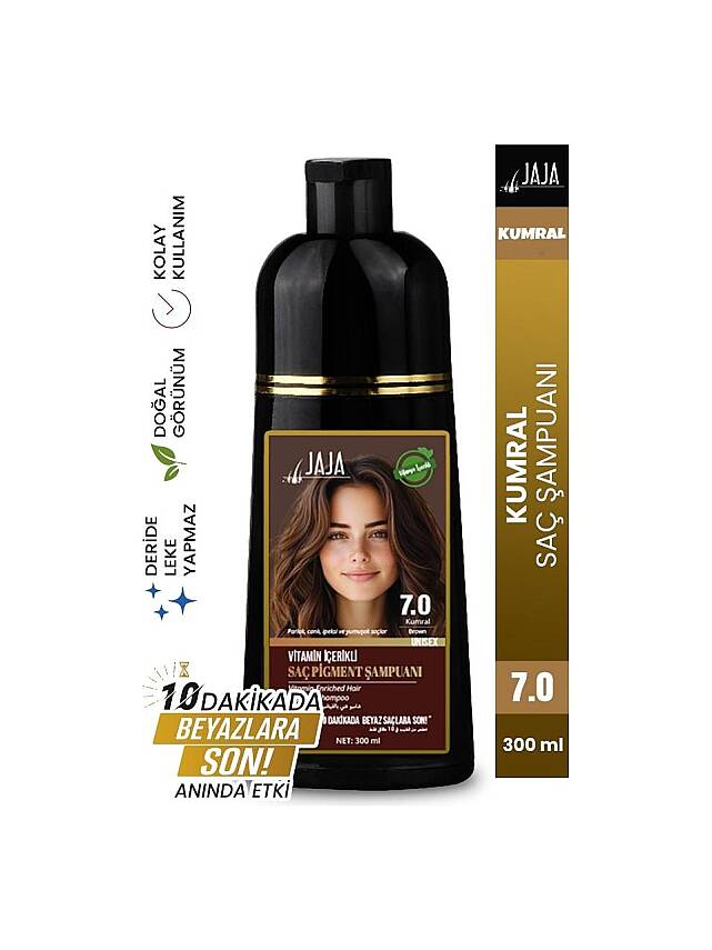 Jaja Kumral Vitamin Içerikli Saç Pigment Şampuanı Unisex 7.0 300 ml - 1