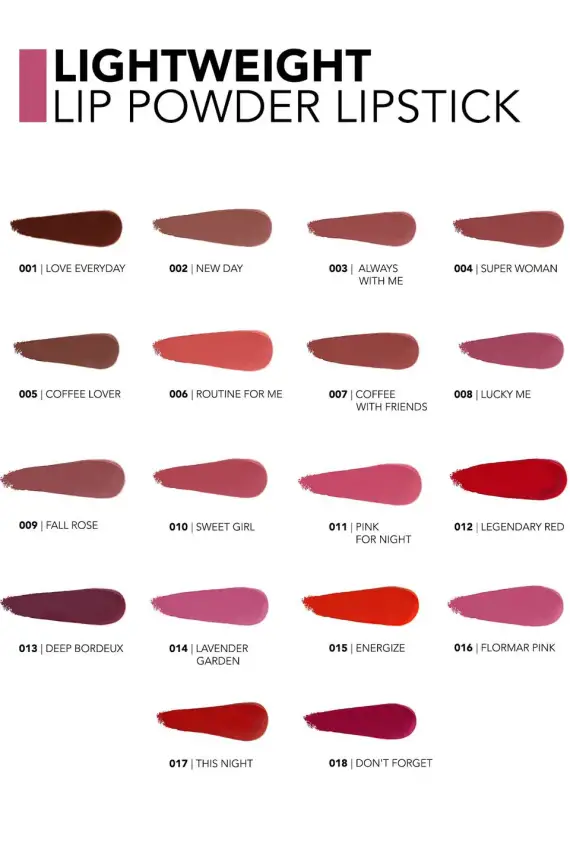 Lightweight Lip Powder Yüksek Pigmentli & Mat Bitişli Ultra Hafif Ruj 017 THIS NIGHT - 2