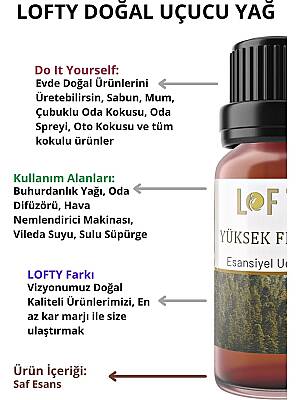 Lofty Yüksek Frekans Uçucu Yağ Buhurdanlık Esansı Konsantre Oda Kokusu Esans Buhur Yağı 10 ml - 2