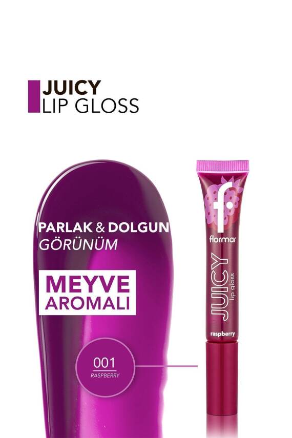 Meyve Aromalı Dudak Parlatıcısı (AHUDUDU) - Juicy Lip Gloss - 001 Raspberry - 8682536087711 - 376