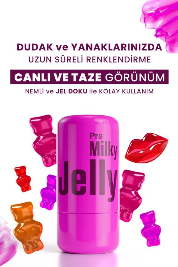 Milky Jelly Doğal Görünüm Dudak ve Yanak Renklendirici Allık Böğürtlen (Berry) 5 GR - 2