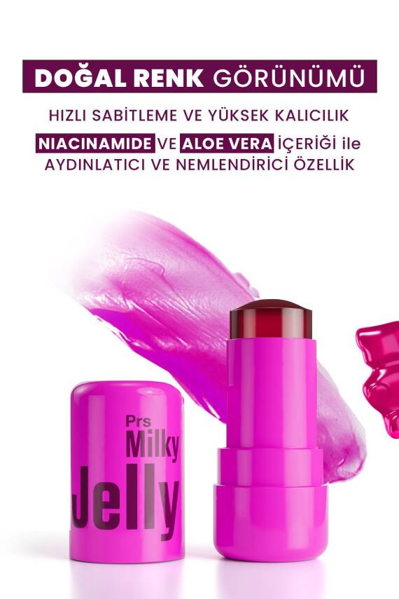 Milky Jelly Doğal Görünüm Dudak ve Yanak Renklendirici Allık Böğürtlen (Berry) 5 GR - 3