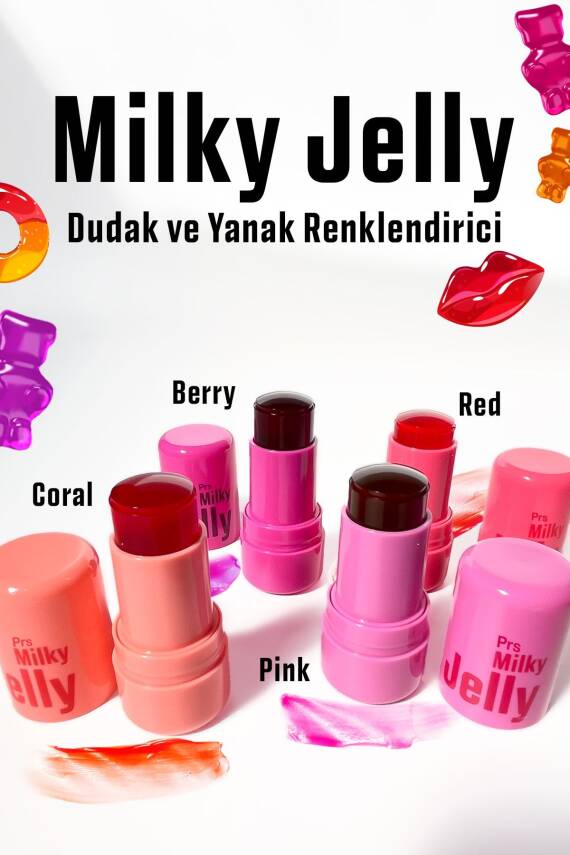 Milky Jelly Doğal Görünüm Dudak ve Yanak Renklendirici Allık Pembe (Pink) 5 GR - 4