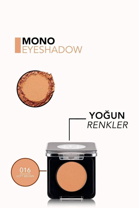 Mono Yüksek Pigmentli & Mat Bitişli Kompakt Göz Farı - 5