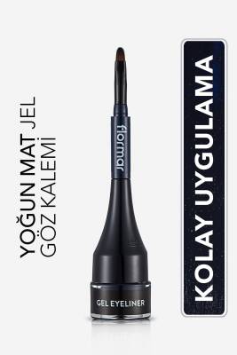 Özel Fırça Başlıklı Yoğun Pigmentli Mat Jel Eyeline -gel Eyeliner-02 Oceanblue-8690604591886 - 30