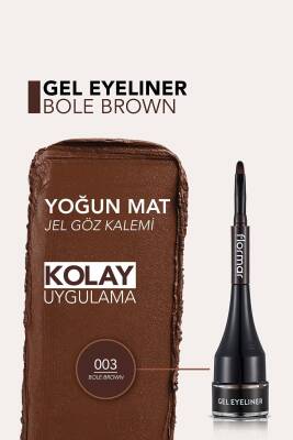 Özel Fırça Başlıklı Yoğun Pigmentli Mat Jel Eyeline -gel Eyeliner-02 Oceanblue-8690604591886 - 2