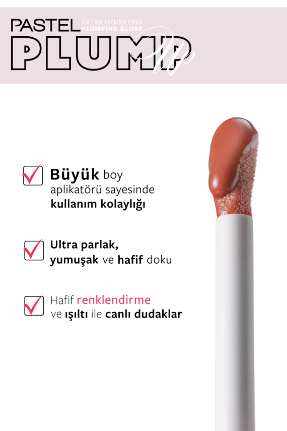 Pastel Plump Up 205 Just Natural Extra Hydrating Plumping Gloss - Dolgunlaştıran Dudak Parlatıcısı - 3