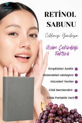 Retinage Kırışıklık Karşıtı, Onarıcı Ceramide A Vitamini Yaşlanma Karşıtı Üzüm Retinol Sabunu 