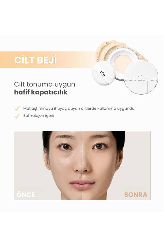 Tfıt  Transparan Pudra Translucent Set Finishing Powder 02 Beige 7g - 704